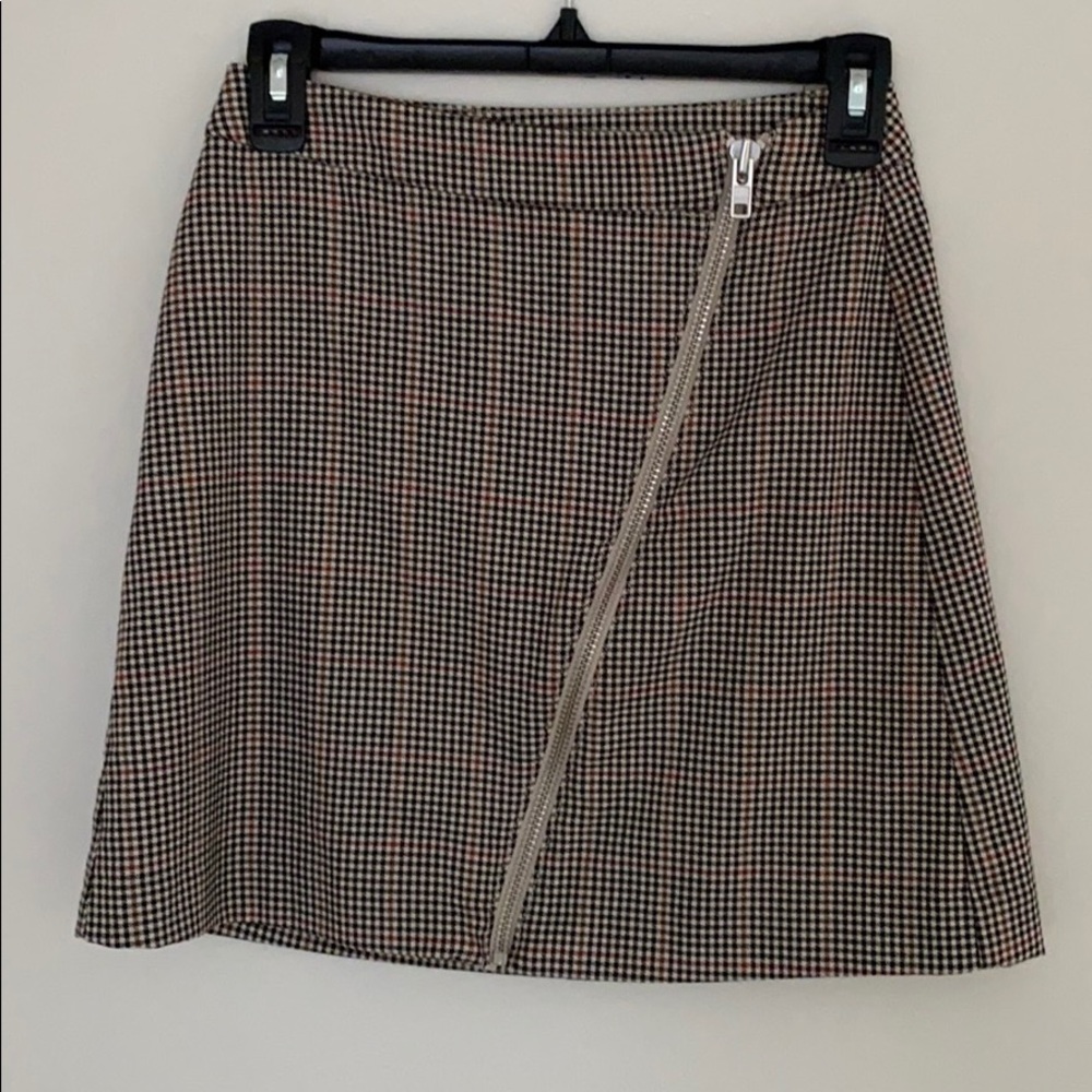 Plaid Neutral Miniskirt
